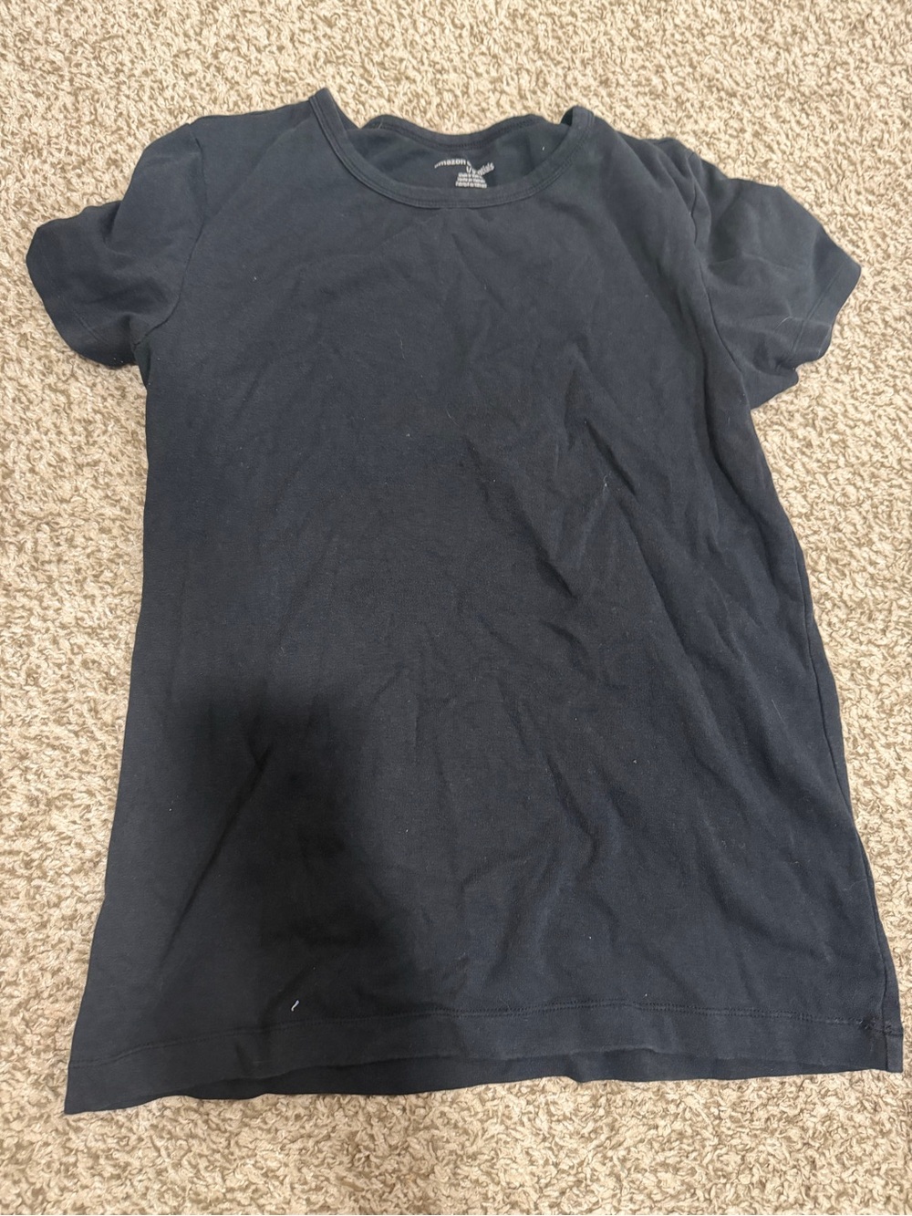 Classic Black Crew Neck Tee Amazon essentials  L